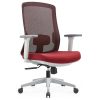 Ghế LMT189B-1 lưới màu xám, đệm ngồi màu đỏ