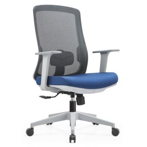 Ghế LMT189B-1 lưới màu xám, đệm ngồi màu xanh