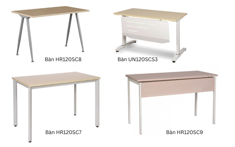 Bàn làm việc chân sắt mặt gỗ
