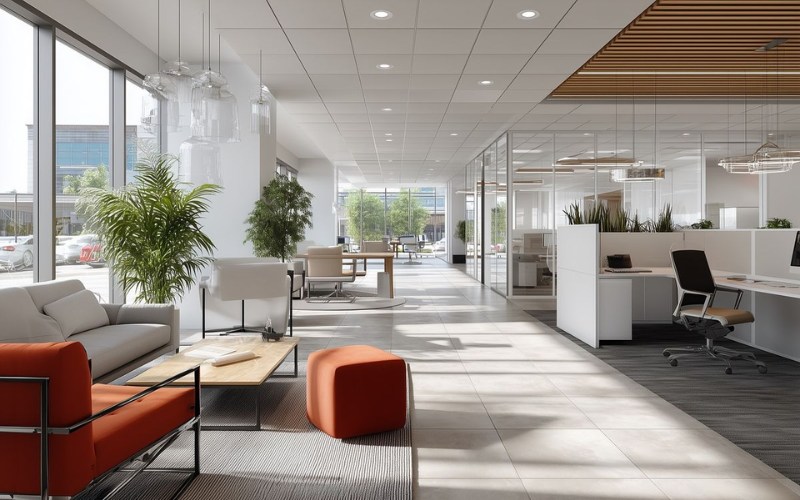 Không gian làm việc rộng thoáng