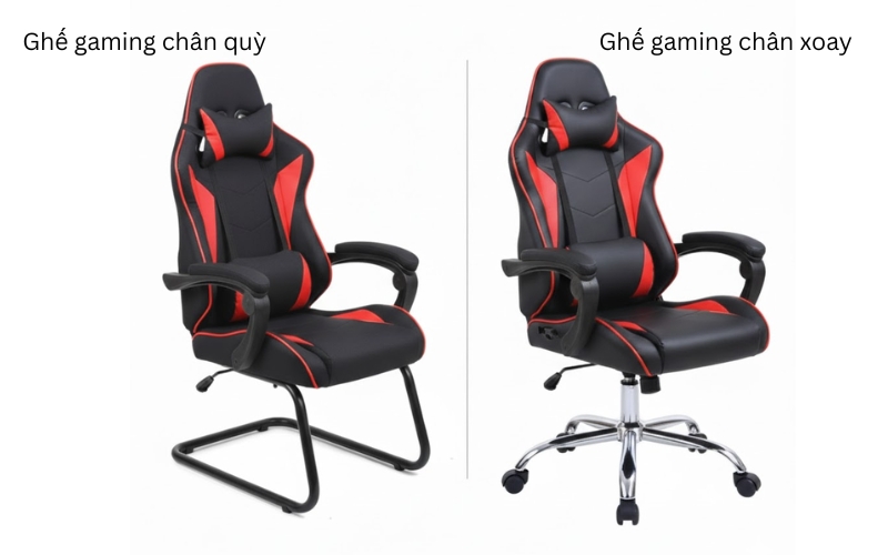 So sánh hai loại ghế chân quỳ gaming và ghế chân xoay gaming