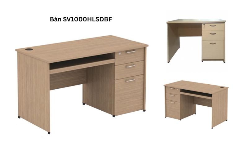 SV1000HLSDBF thiết kế tiện nghi bao gồm ngăn kéo bàn phím, hộc liền 3 hộc 