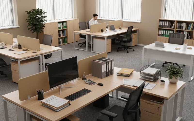 7 mẫu bàn làm việc kế toán được ưa chuộng trên thị trường