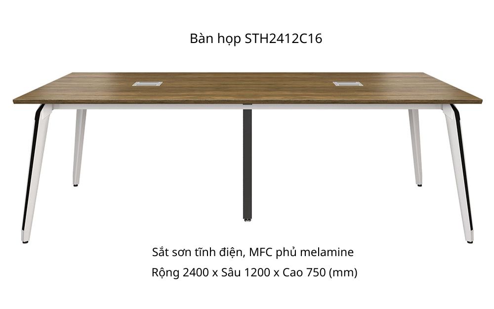 Bàn họp gỗ 2m4 