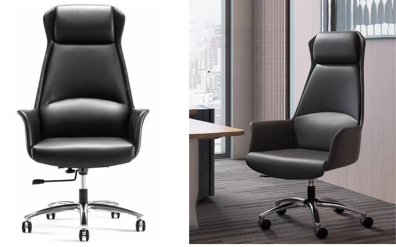 Ghế lãnh đạo nữ màu đen nhỏ gọn L081A