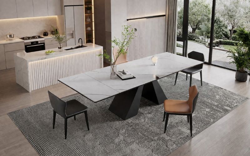 Bộ bàn ăn 6 ghế cao cấp BA15 và BA15A thiết kế sang trọng cho gia đình