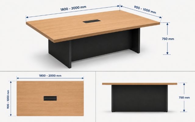 Tổng hợp kích thước chuẩn của bàn họp 6 người đạt chuẩn