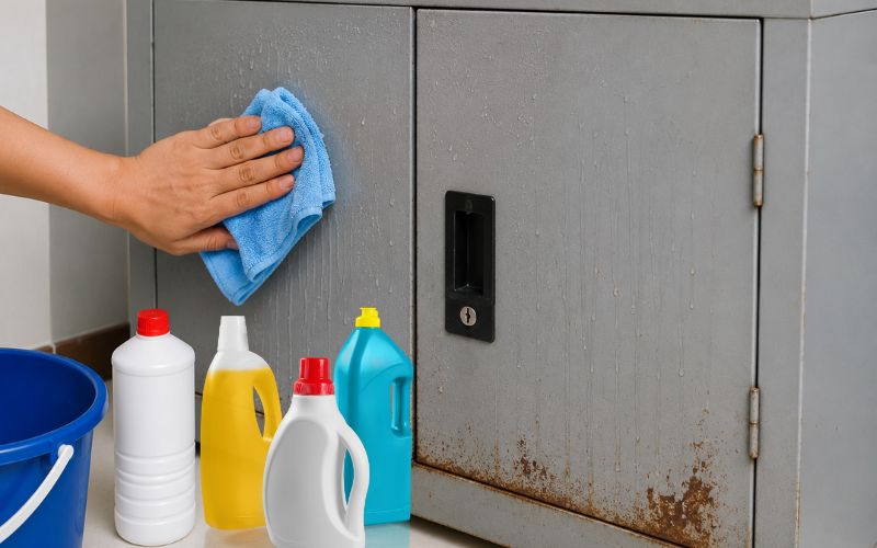 Vệ sinh tủ hồ sơ sai cách