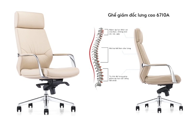 Ghế lưng cao da dành cho giám đốc