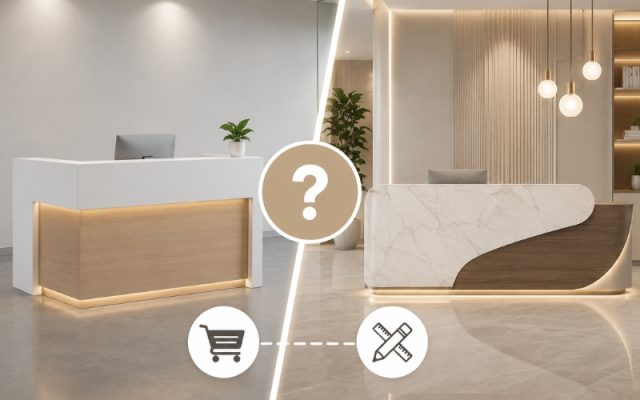 Nên chọn quầy lễ tân có sẵn hay quầy tự thiết kế