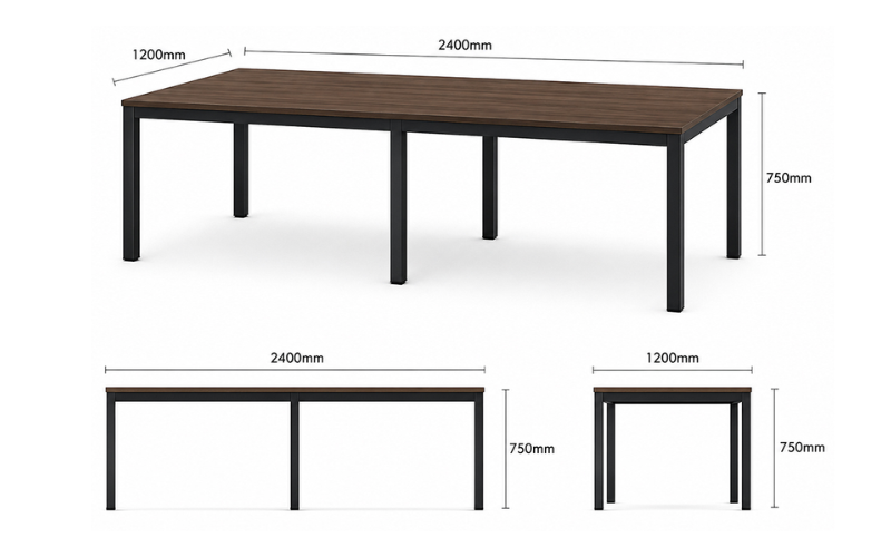 Bàn họp F19H-240 rộng 2.4m 