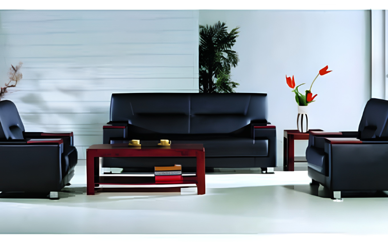 Bộ sofa màu đen SF12 hiện đại 