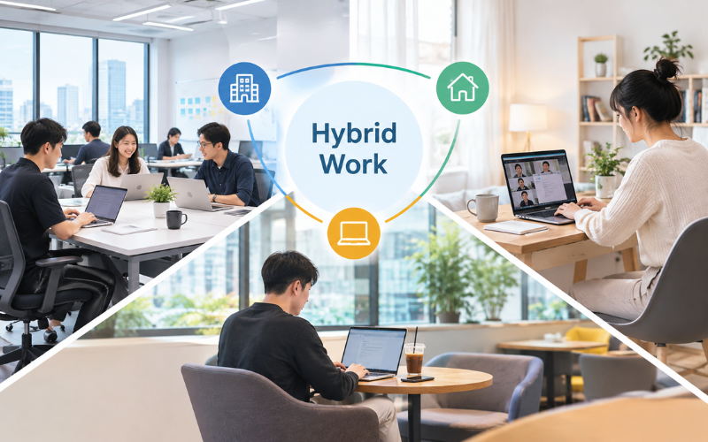 Mô hình hybrid work là gì?
